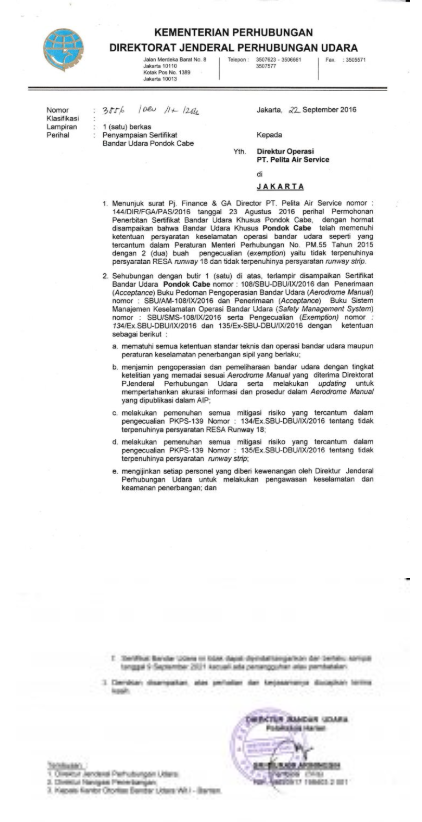 Airport Operational Safety Certificate